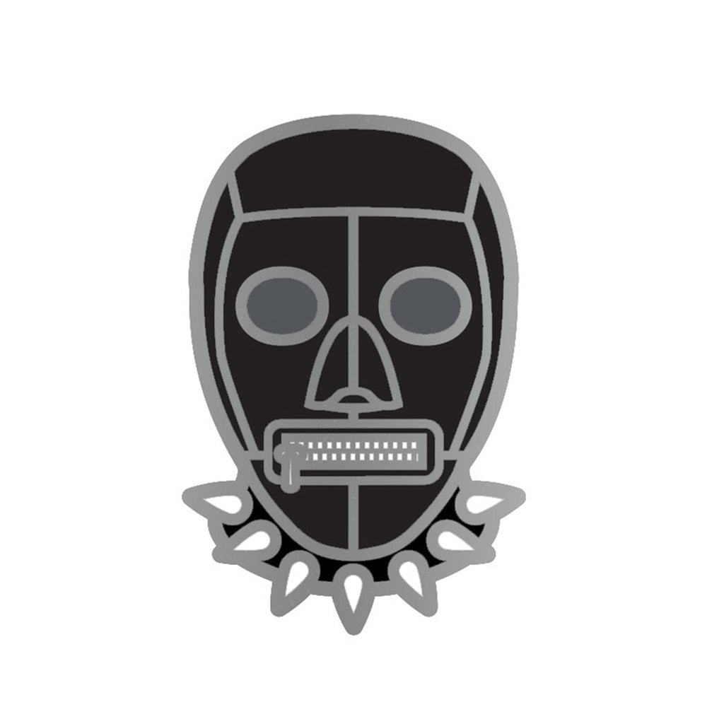 BONDAGE MASK PIN: BLACK