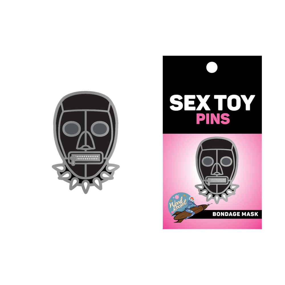 BONDAGE MASK PIN: BLACK