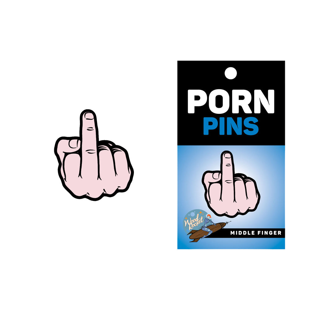 MIDDLE FINGER PIN: PEACH