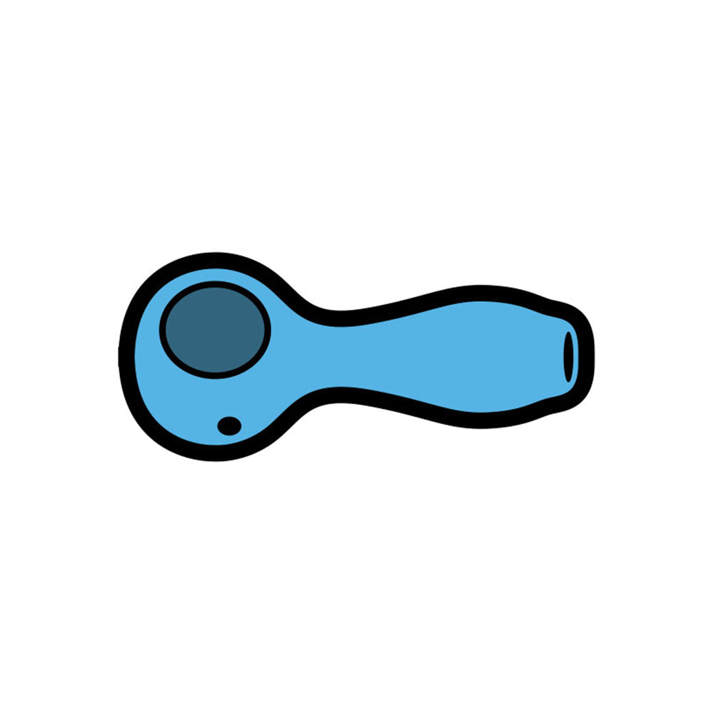 WEED PIPE PIN: BLUE