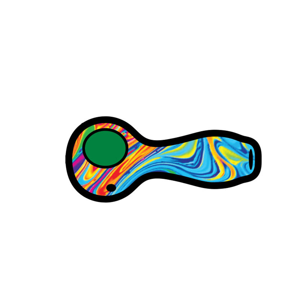 WEED PIPE PIN: SWIRLED COLOR