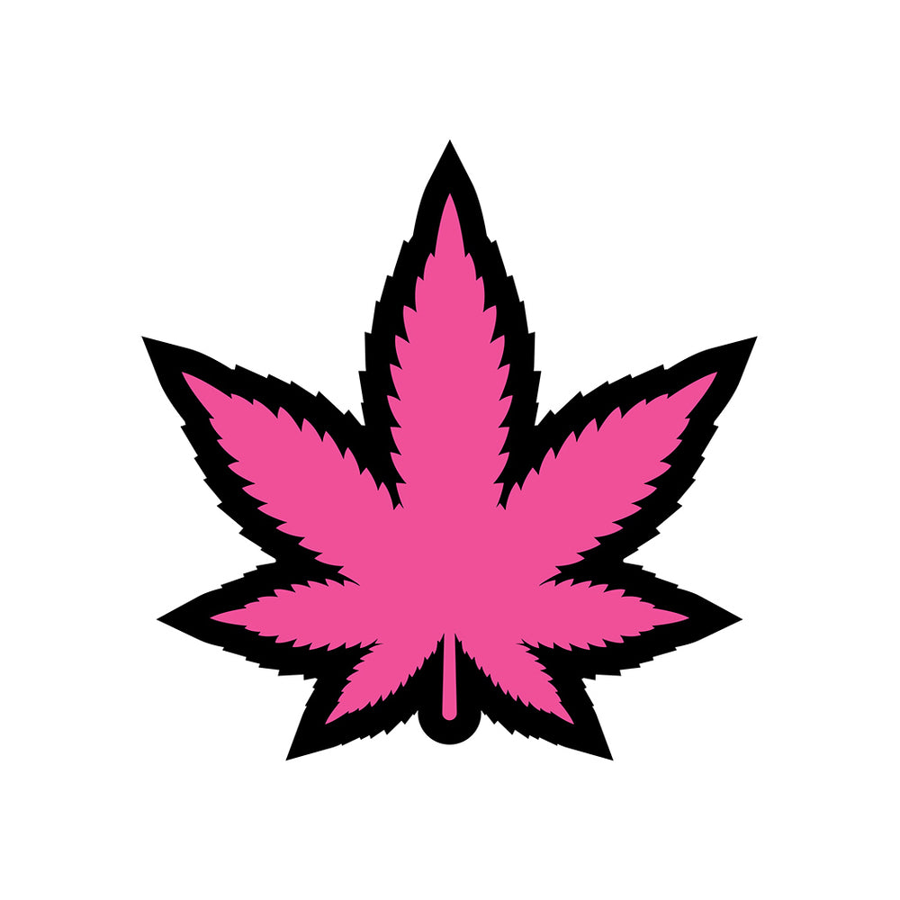 MARIJUANA LEAF PIN: PINK