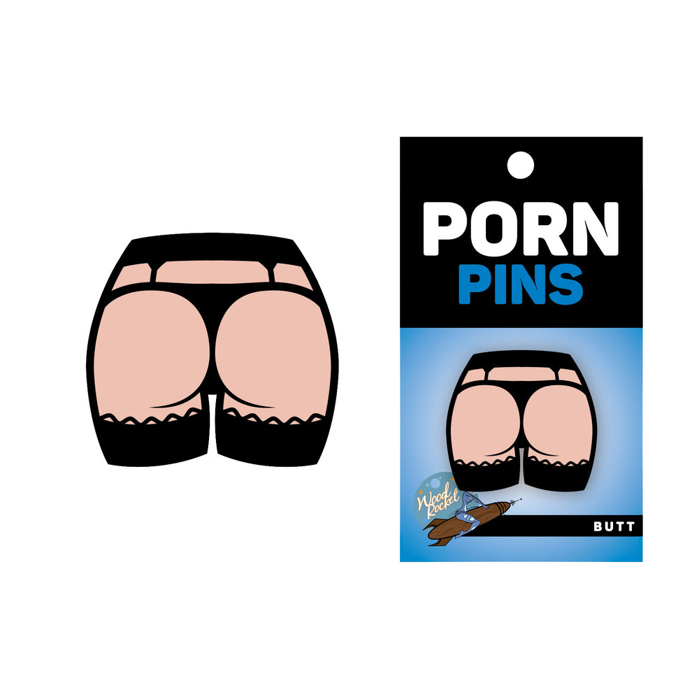 BUTT ENAMEL PIN