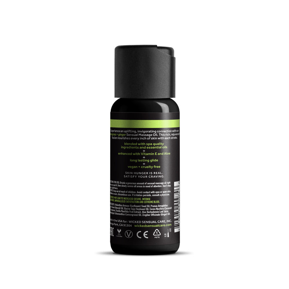 MASSAGE OIL 4OZ - LEMONGRASS & GINGER