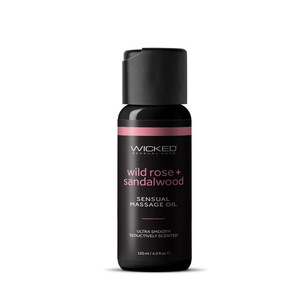 MASSAGE OIL 4OZ - ROSE & SANDALWOOD