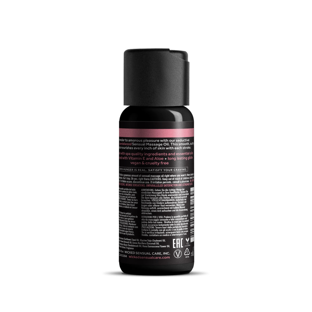 MASSAGE OIL 4OZ - ROSE & SANDALWOOD