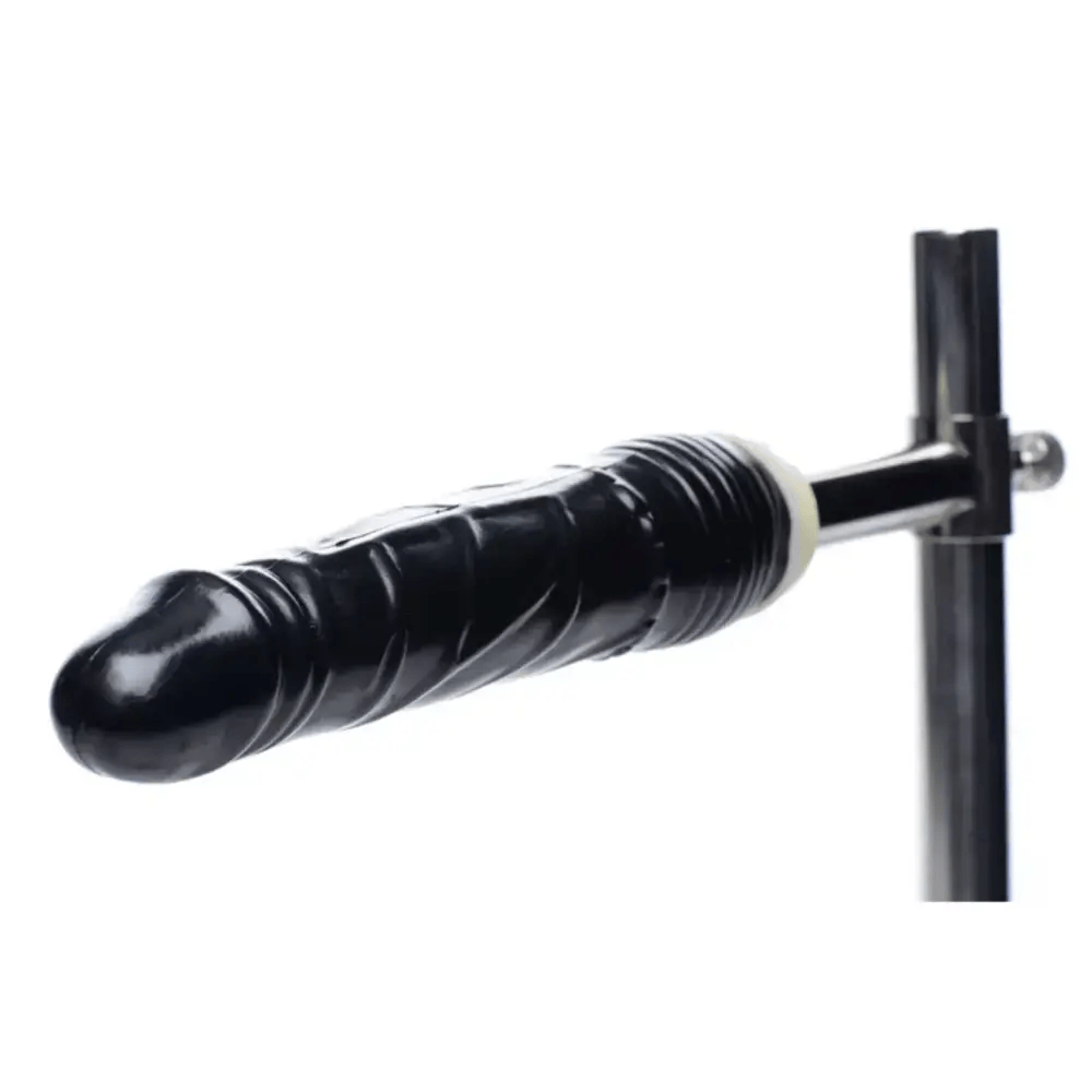 IMPRISONED METAL STOCKADE WITH DILDO