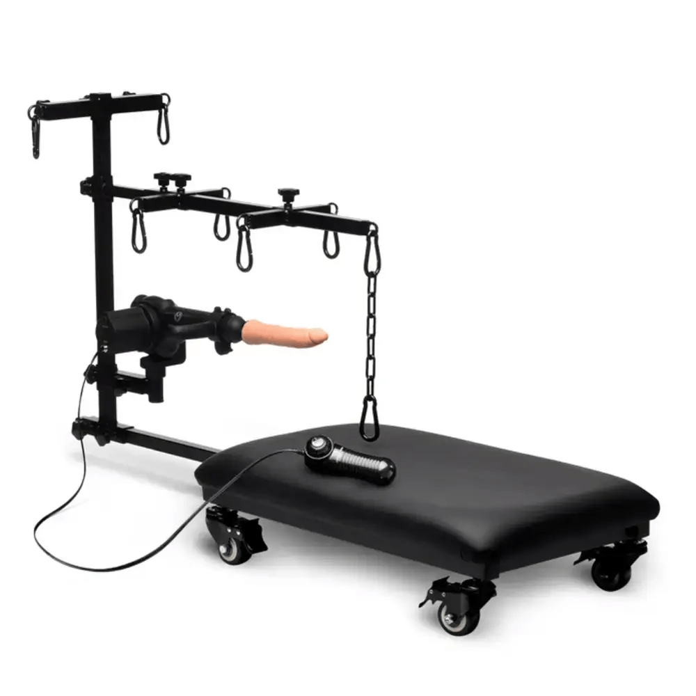 HOG TIE RESTRAINT RACK WITH SEX MACHINE