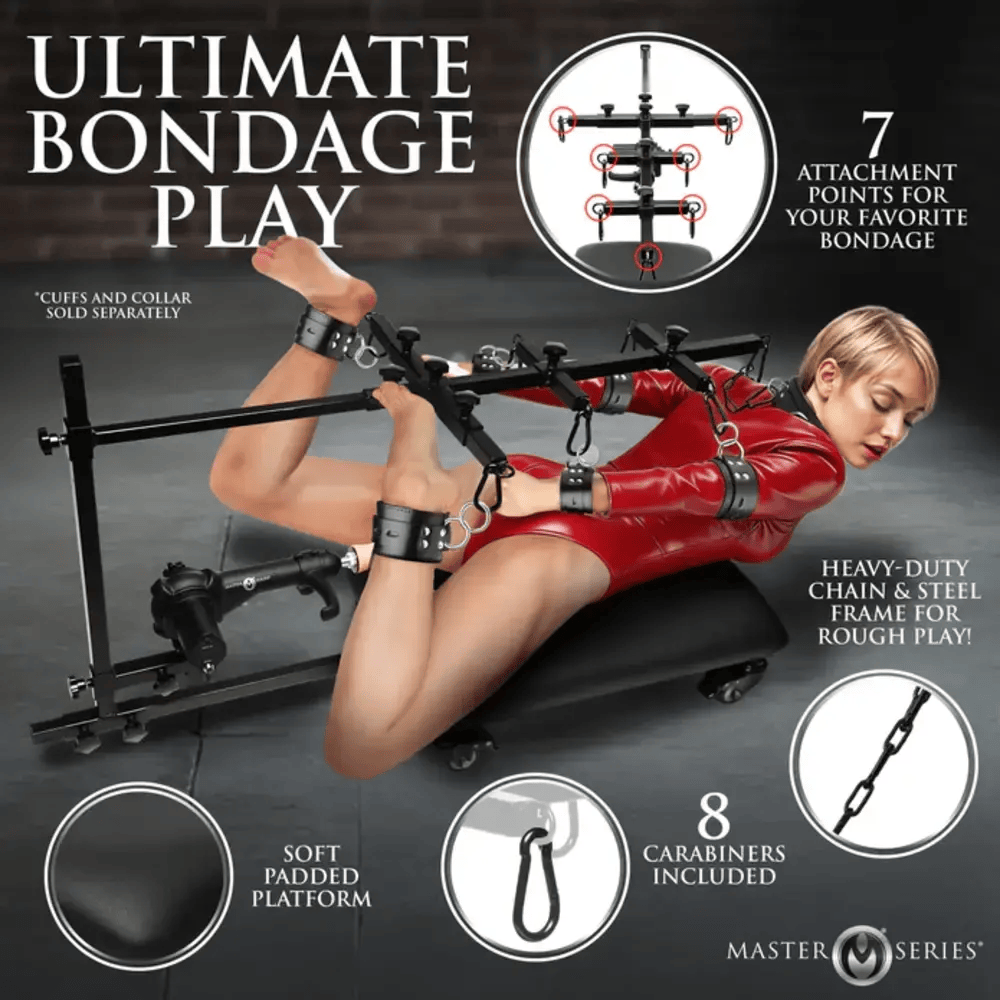 HOG TIE RESTRAINT RACK WITH SEX MACHINE