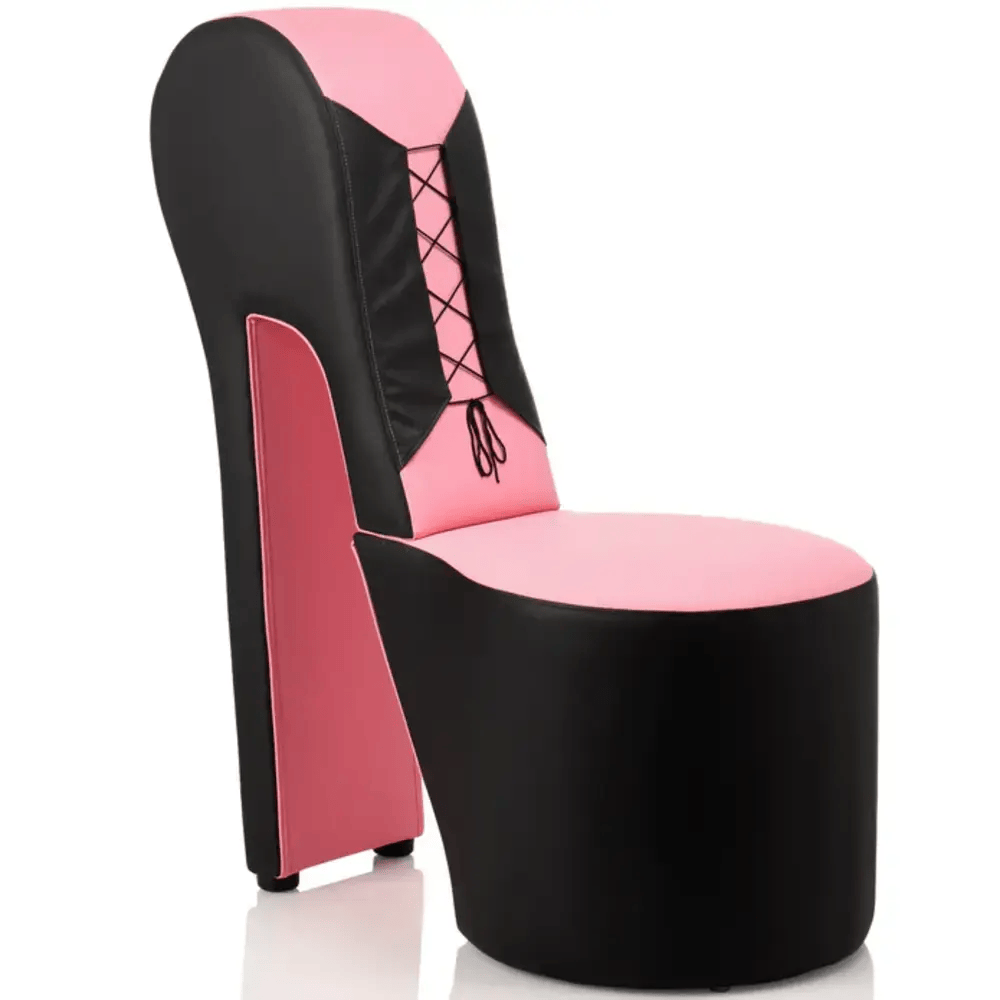 STILETTO SEX CHAIR - BLACK/PINK
