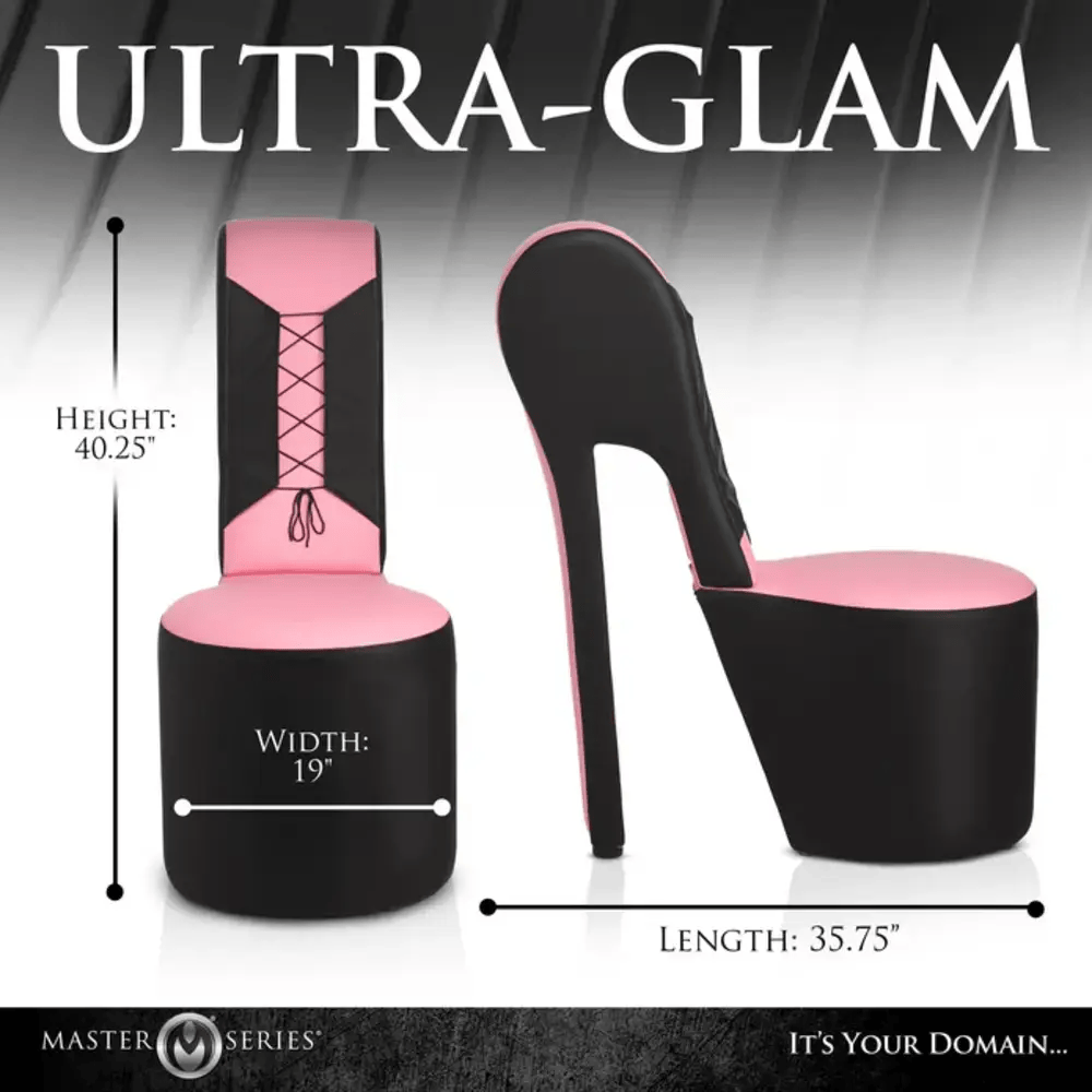 STILETTO SEX CHAIR - BLACK/PINK