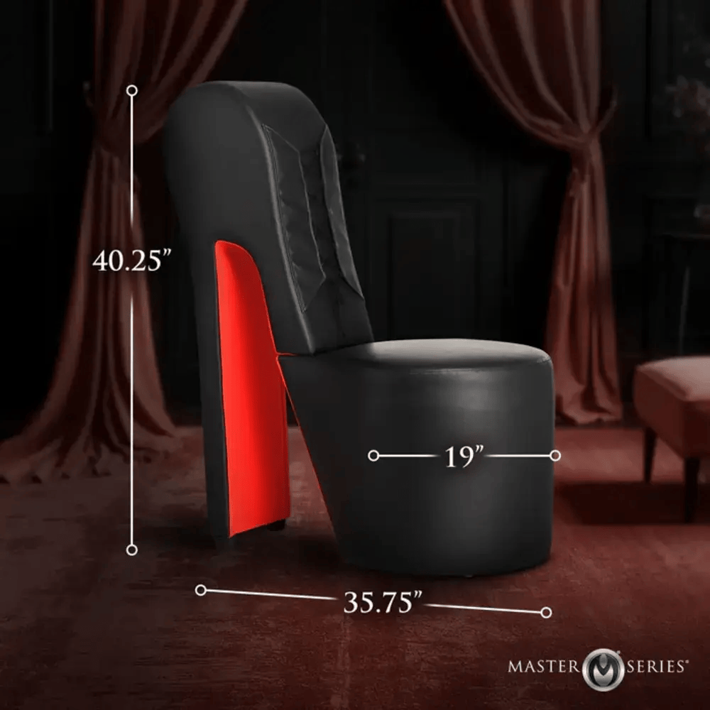 STILETTO SEX CHAIR - BLACK/RED