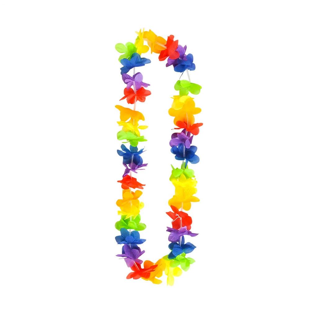 RAINBOW FLOWER LEI