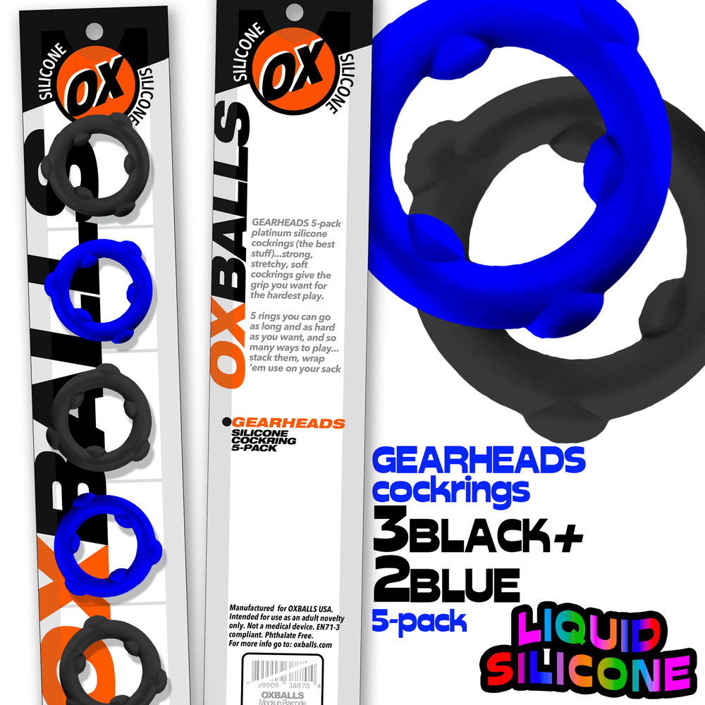 GEARHEADS 5PK - BLUE + BLACK