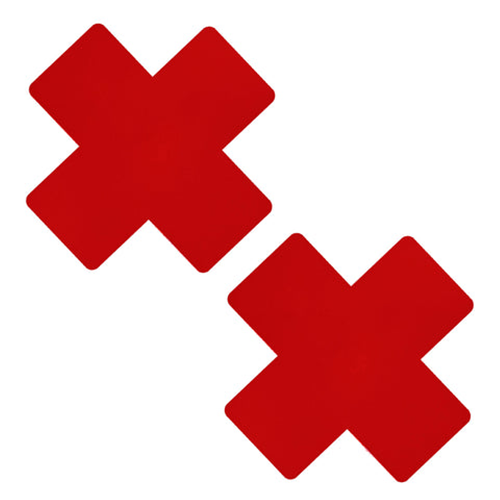 RED PURGATORY TEMPERATURE REACTIVE X FACTOR NIPPLE COVER PASTIES