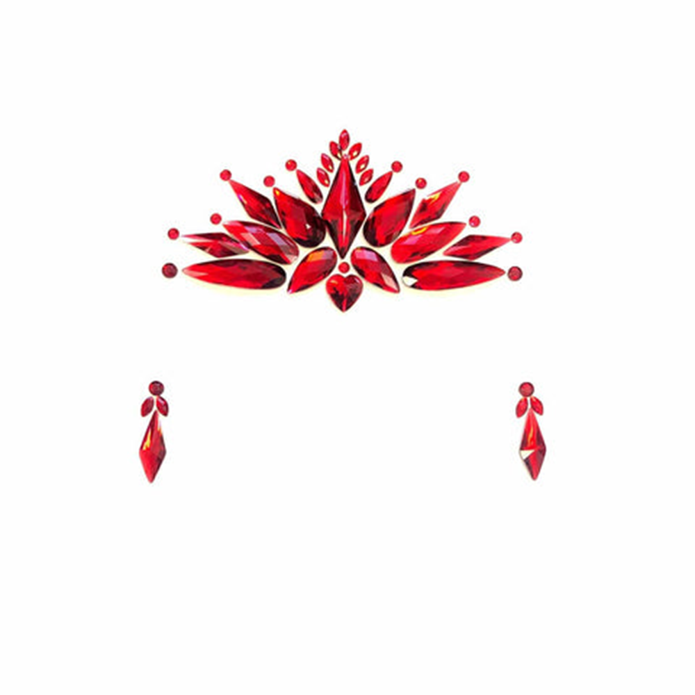 DEMONICA RED CRYSTAL JEWEL FACE STICKER