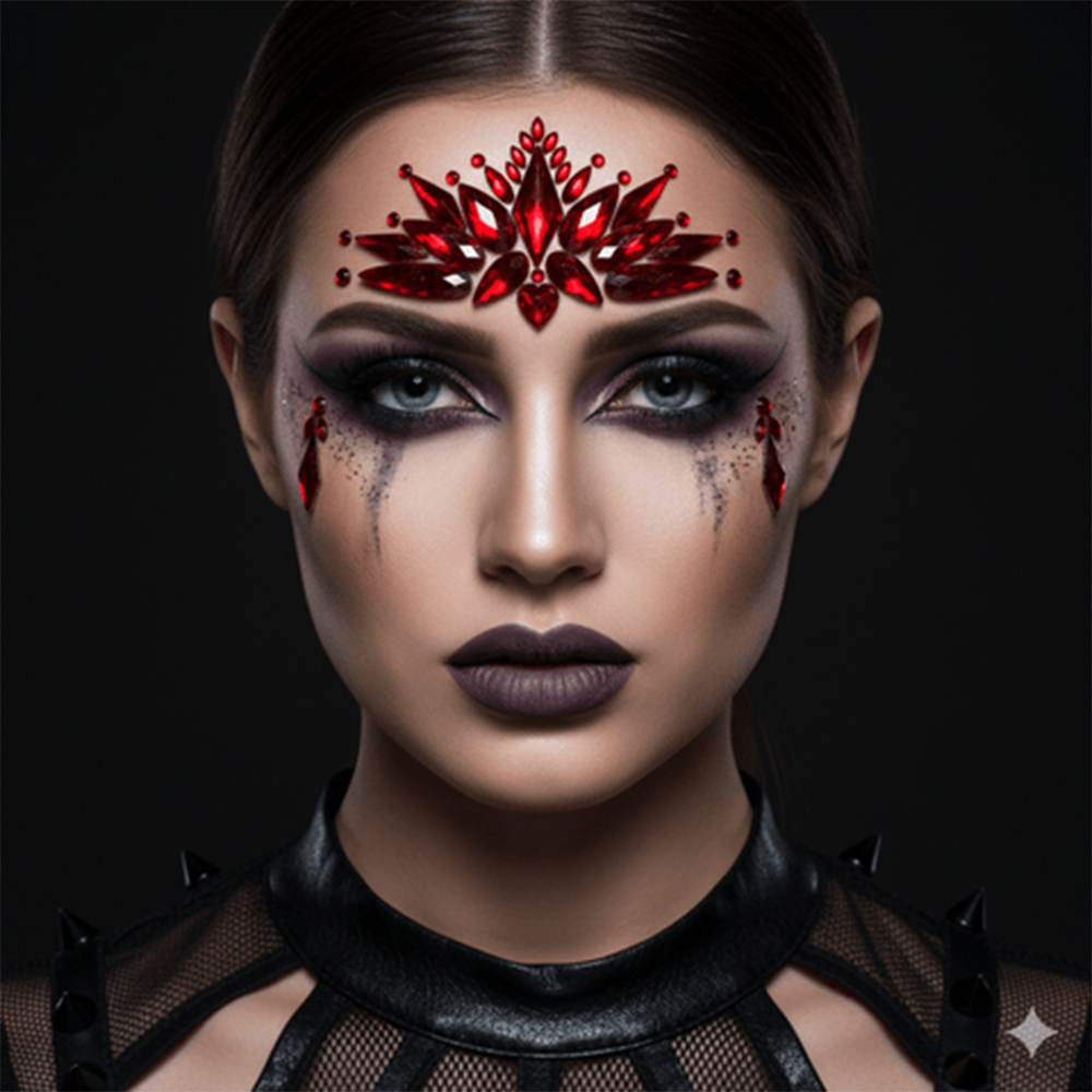 DEMONICA RED CRYSTAL JEWEL FACE STICKER