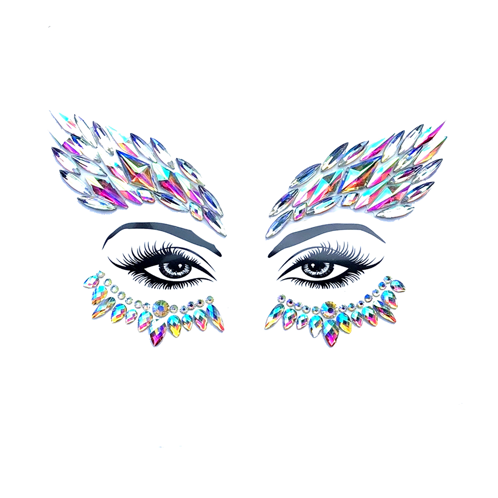 MYSTIQUE IRIDESCENT CRYSTAL JEWEL FACE STICKER