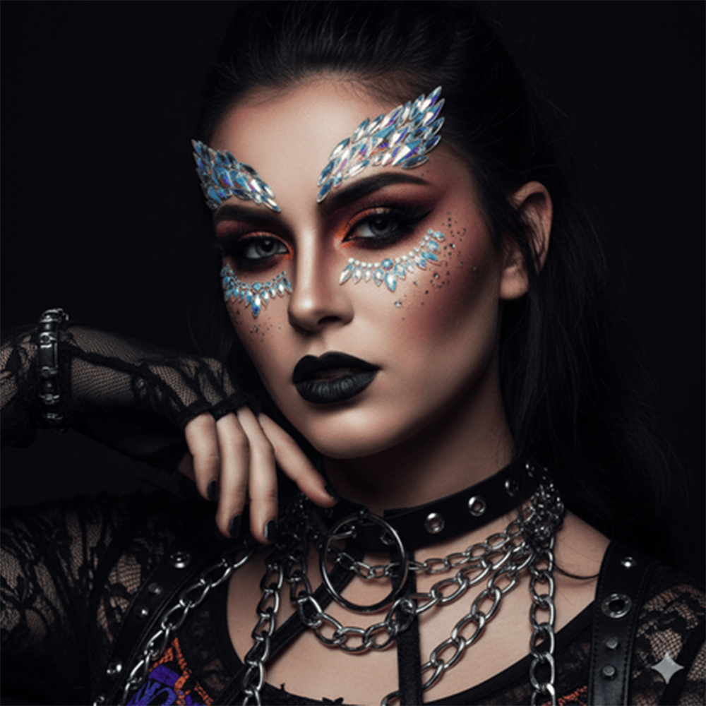 MYSTIQUE IRIDESCENT CRYSTAL JEWEL FACE STICKER