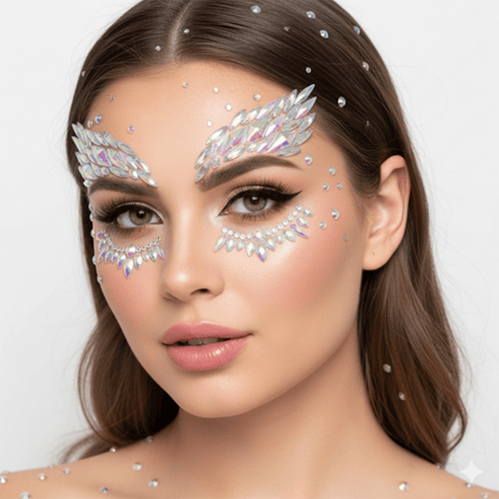 MYSTIQUE IRIDESCENT CRYSTAL JEWEL FACE STICKER