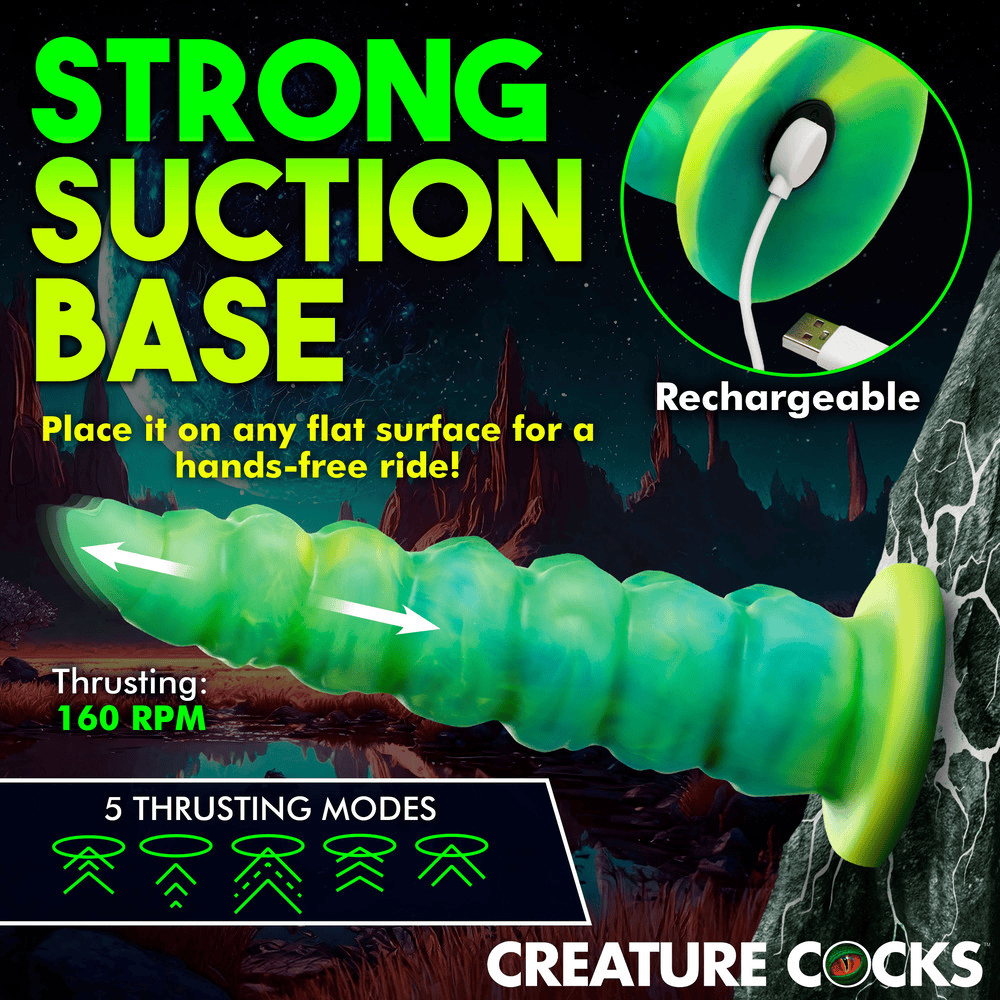 SQUIRMER THRUSTING + VIBRATING DILDO