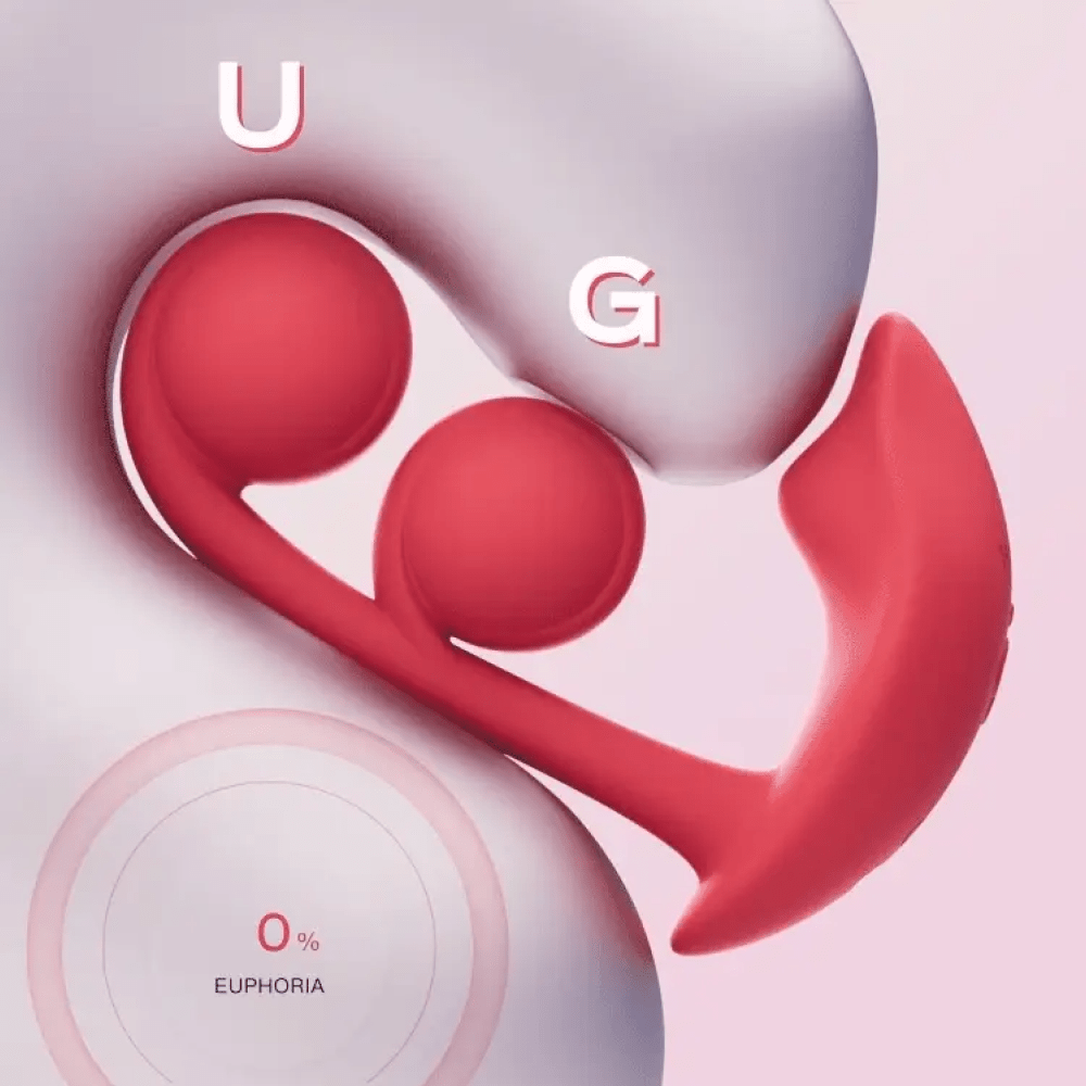 Honey Play Box Melody App-Controlled Kegel Vibrator - animated 3D rendering of the product showing its vibrations and touchpoints in the cross-section of a flesh-like material