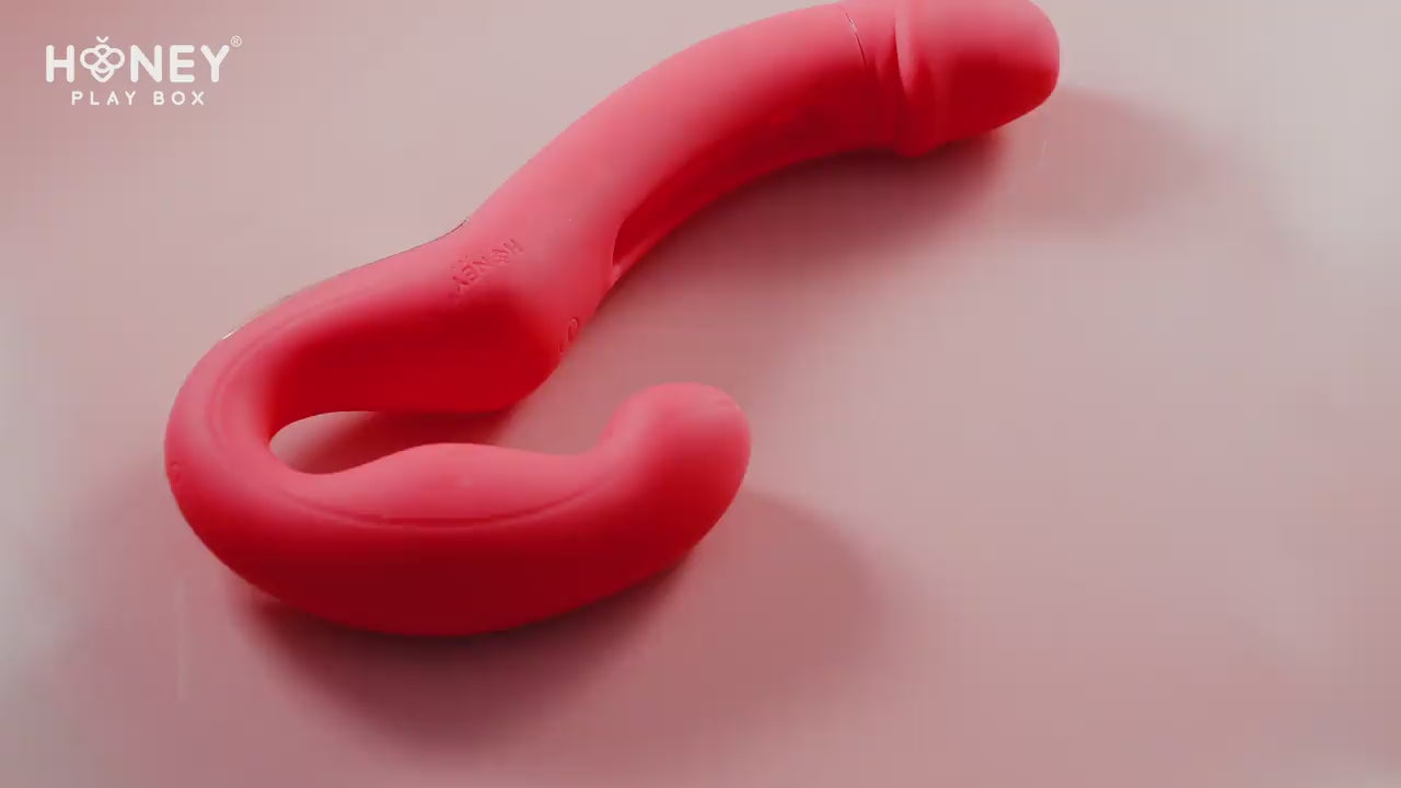 Load video: Honey Play Box Harmony Duo Strapless Strap-On Dildo Vibrator Promo Video