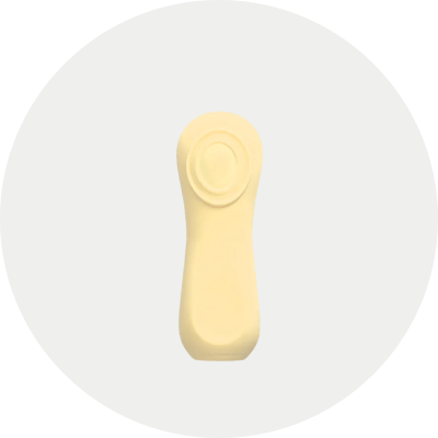 Quiet Vibrators collection thumbnail: small yellow air-pulse vibrator on a light gray circle background