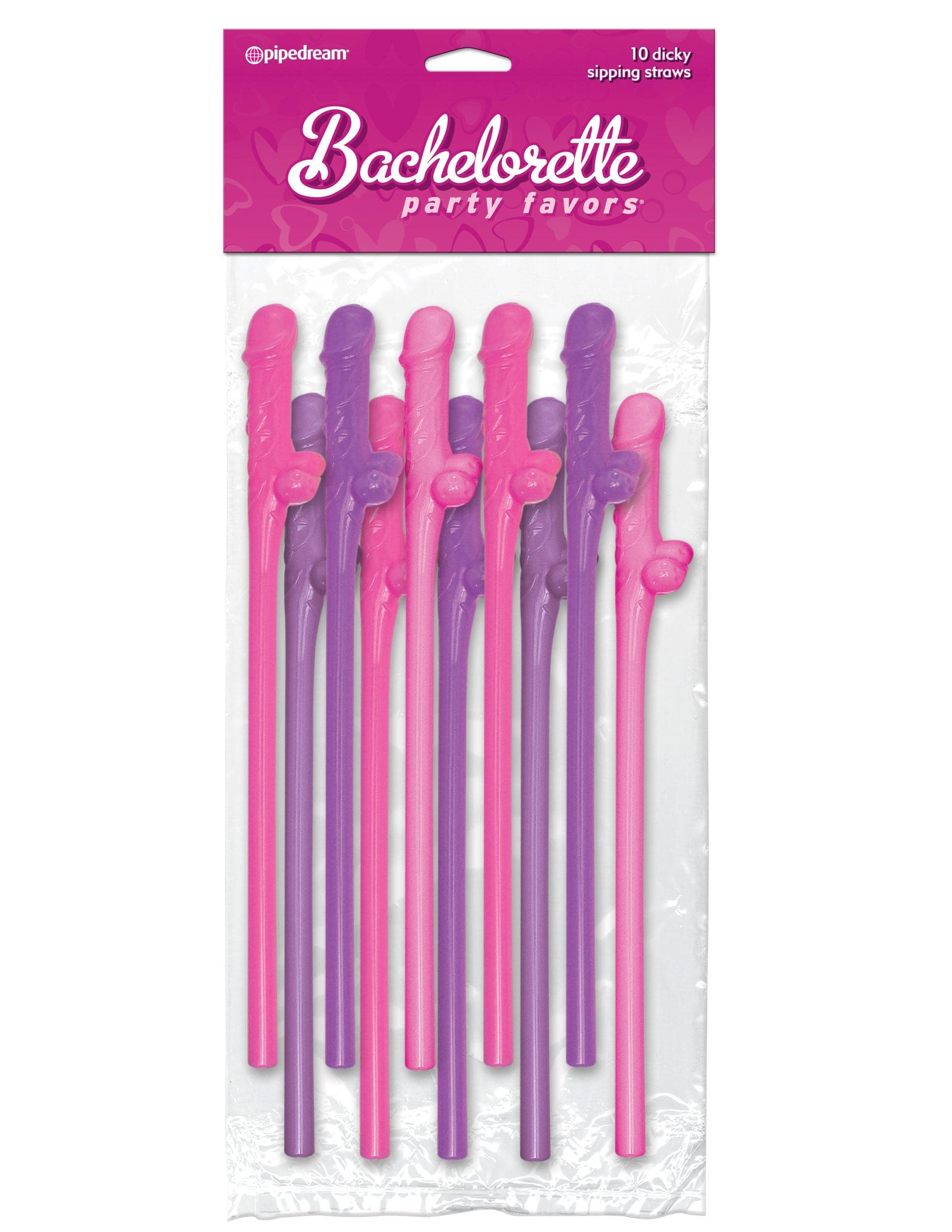 DICKY SIPPING STRAWS - PINK/PURPLE NEON