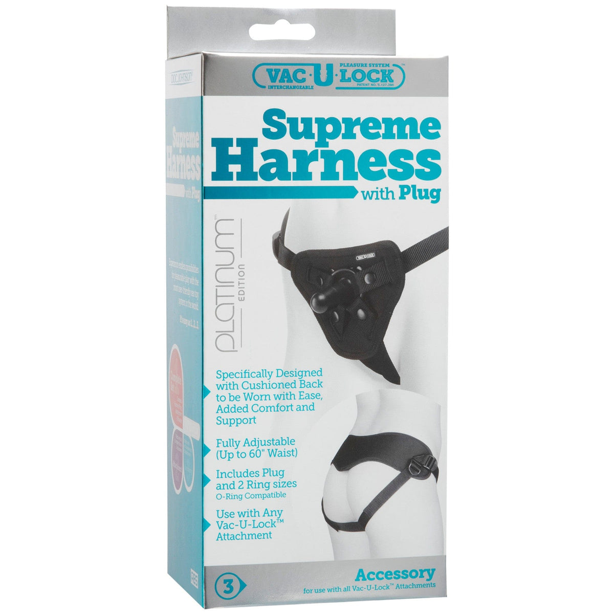 SUPREME HARNESS W/ PLUG - BLACK