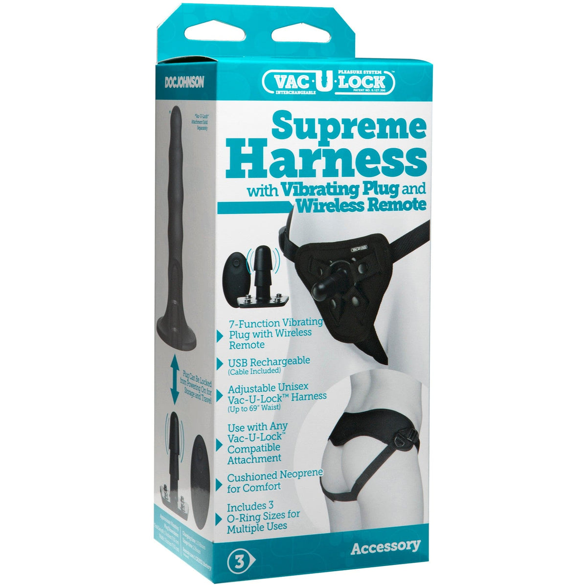 SUPREME HARNESS W/ VIBRATING PLUG & REMOTE