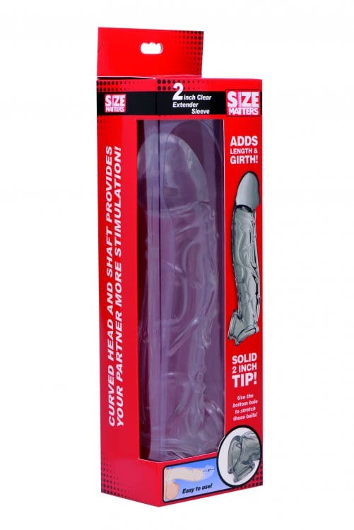 2" PENIS EXTENDER SLEEVE - CLEAR