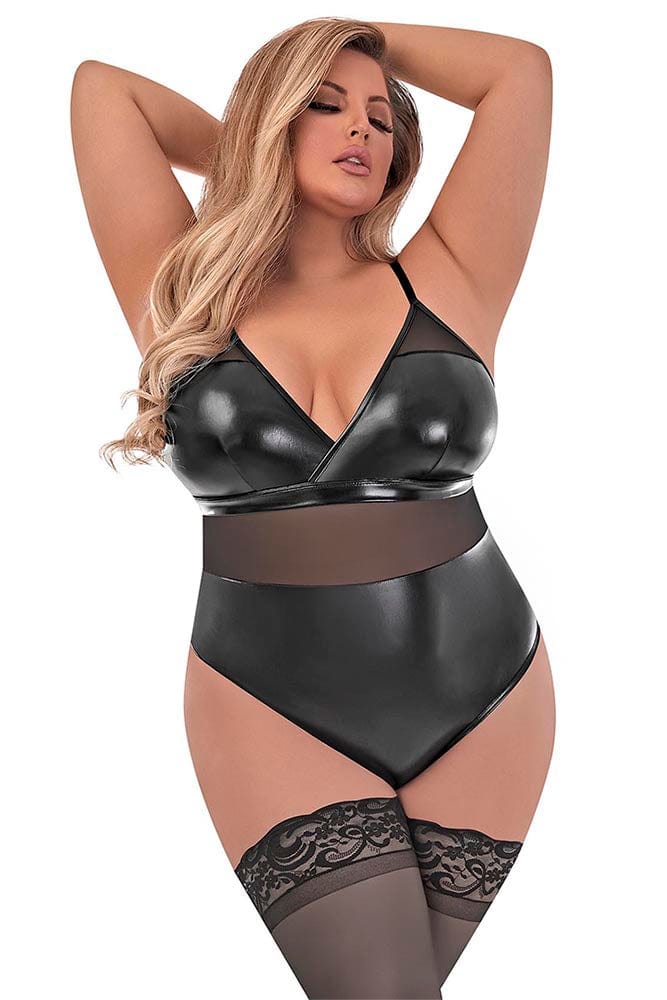 CROTCHLESS BODYSUIT - BLACK - Q