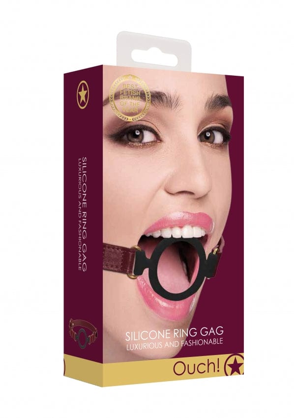 SILICONE RING GAG - BURGUNDY