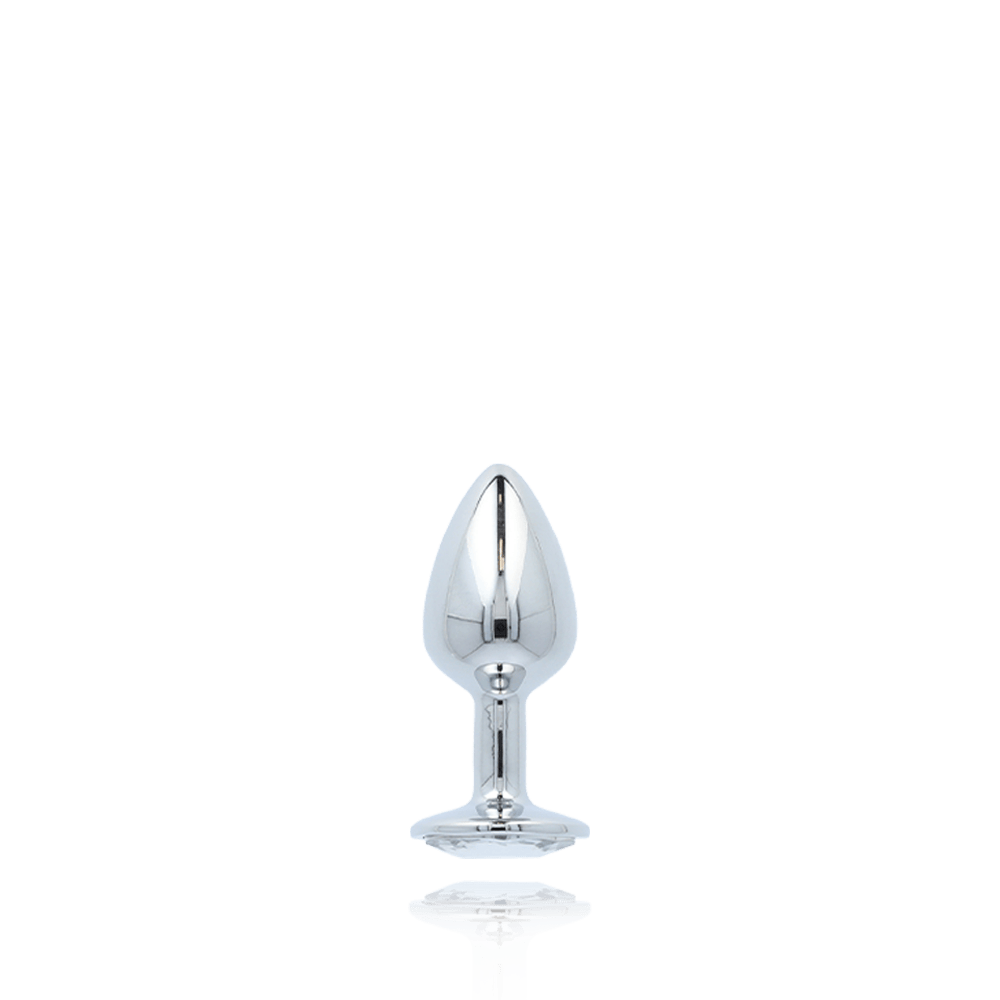 CLEAR GEM ANAL PLUG - MEDIUM
