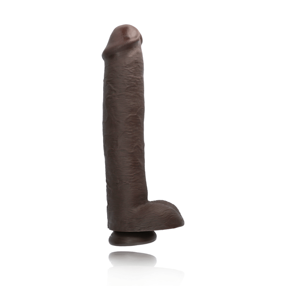 15" COCK W/ BALLS - BROWN