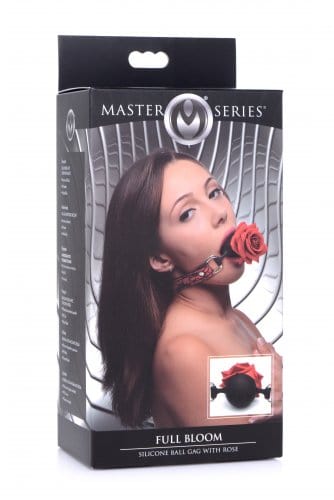 SILICONE BALL GAG WITH ROSE