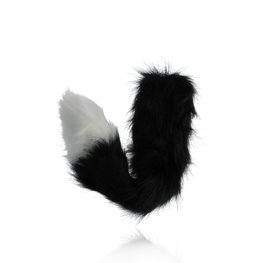 INTERCHANGEABLE BLACK & WHITE FOX TAIL