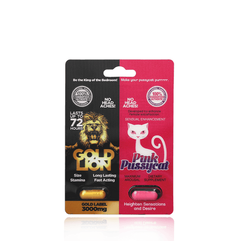 PINK PUSSYCAT / GOLD LION HIS & HERS 2PK (24)