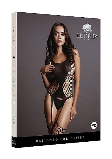 FENCE NET SUSPENDER BODYSTOCKING - O/S