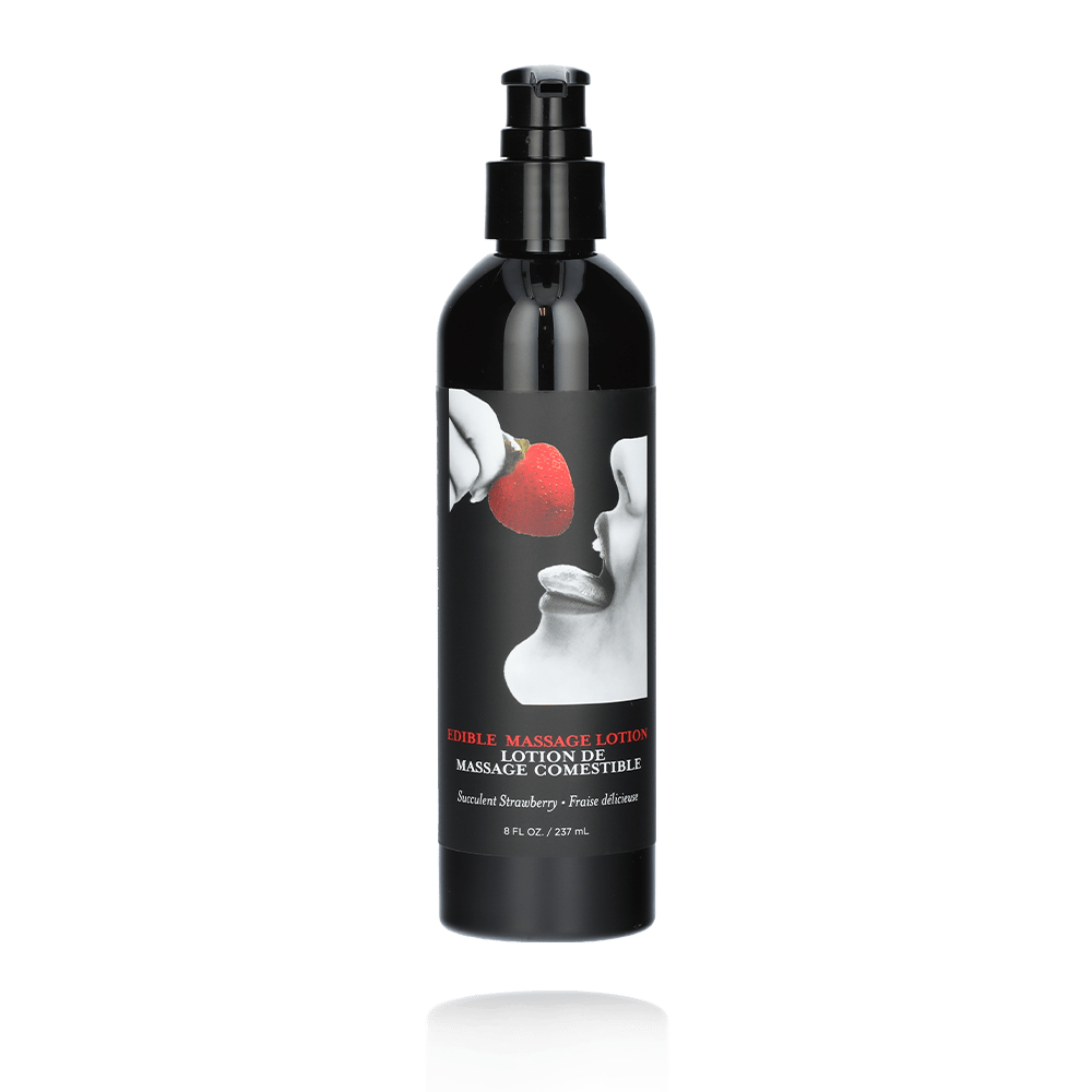 EDIBLE MASSAGE LOTION - 8 OZ - STRAWBERRY