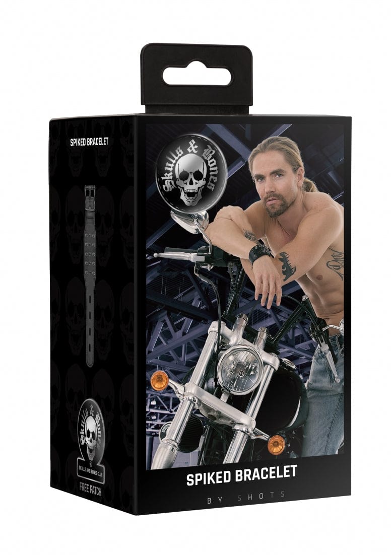 BRACELET WITH SPIKES - BLACK