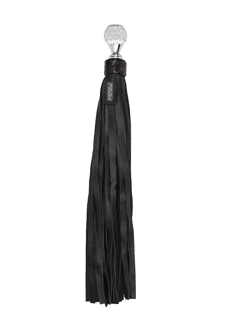 CLASSIC DESIGNER ROUND SPARKLING HANDLE WITH CALF SOFTY LEATHER FLOGGER