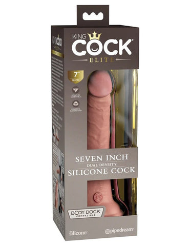 7" DUAL DENSITY SILICONE COCK - LIGHT