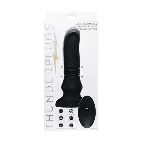 VIBRATING AND THRUSTING REMOTE CONTROL SILICONE ANAL PLUG