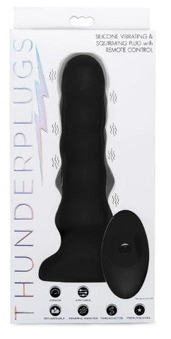 SILICONE VIBRATING & SQUIRMING PLUG WITH REMOTE CONTROL